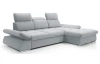 Rohová sedací souprava Focus, světle šedá látka, pravý roh