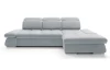 Rohová sedací souprava Focus, světle šedá látka, pravý roh
