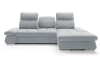 Rohová sedací souprava Focus, světle šedá látka, pravý roh