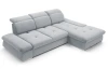 Rohová sedací souprava Focus, světle šedá látka, pravý roh