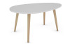 Oválný konferenční stolek Porto, bílý