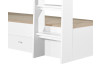 Dvoupatrová postel se zásuvkami Tablo 90x200 cm, bílá