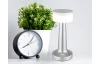 Nabíjecí stolní LED lampa Angelika, nikl/bílá