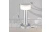 Nabíjecí stolní LED lampa Angelika, nikl/bílá