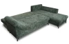 Rohová sedačka Kati, šedo-zelená látka, pravý roh