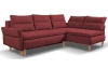 Rohová sedací souprava Danny, červená látka