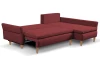 Rohová sedací souprava Danny, červená látka