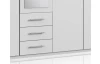 Šatní skříň Ben, 225 cm, bílá
