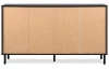 Široká komoda Monea 160 cm, černá/dub artisan