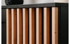 Široká komoda Monea 160 cm, černá/dub artisan