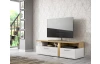 TV stolek Tuluza, bílý lesk/dub artisan
