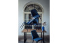 Jídelní židle Vicenza, tmavě modrá látka
