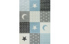 Dětský koberec Pastel Kids 120x170 cm, modrý, hvězdy a měsíce