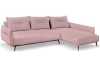 Rohová sedací souprava Dream, světle růžová látka, pravý roh