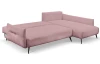 Rohová sedací souprava Dream, světle růžová látka, pravý roh