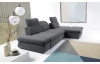 Rohová sedací souprava Focus, popelavá šedá látka, pravý roh
