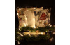 Vánoční dekorační polštář Červené vločky 45x45 cm, bílý