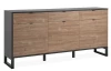 Široká komoda se zásuvkami Sumatra, antracit/bambus