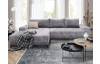 Rohová sedačka Mauro, holubí šedá látka, levý roh