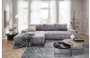 Rohová sedačka Mauro, holubí šedá látka, levý roh