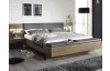 Postel s nočními stolky Mosbach 180x200 cm, dub stirling/šedá