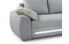 Rohová sedací souprava Basel, s osvětlením, světle šedá látka