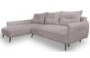 Rohová sedací souprava Dream, světle růžová látka, levý roh