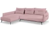 Rohová sedací souprava Dream, světle růžová látka, levý roh