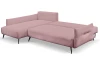 Rohová sedací souprava Dream, světle růžová látka, levý roh