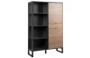 Vysoká skříňka s regálem Sumatra, antracit/bambus