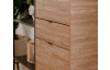 Vysoká skříňka s regálem Sumatra, antracit/bambus