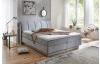 Postel boxspring Ottawa 180x200 cm, světle šedá látka