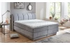 Postel boxspring Ottawa 180x200 cm, světle šedá látka