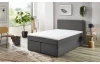 Postel boxspring Aston 140x200 cm, středně šedá látka