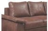 Rohová sedací souprava Chivas 2A, hnědá vintage látka, pravý roh