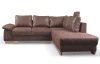 Rohová sedací souprava Chivas 2A, hnědá vintage látka, pravý roh
