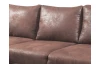 Rohová sedací souprava Chivas 2A, hnědá vintage látka, pravý roh