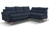Rohová sedací souprava Danny, tmavě modrá látka