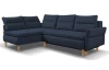 Rohová sedací souprava Danny, tmavě modrá látka