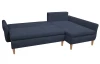 Rohová sedací souprava Danny, tmavě modrá látka