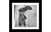 Rámovaný obraz Socha bohyně vítězství 20x20 cm, černobílý
