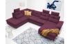 Sedací souprava Madeira 3B, fialová lila, tvar levé U