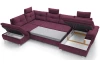 Sedací souprava Madeira 3B, fialová lila, tvar levé U
