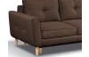Rohová sedací souprava Malmo, čokoládově hnědá látka, pravý roh