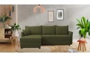 Rohová sedací souprava Livorno, olivově zelená tkanina
