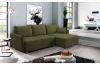 Rohová sedací souprava Livorno, olivově zelená tkanina