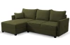 Rohová sedací souprava Livorno, olivově zelená tkanina