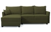 Rohová sedací souprava Livorno, olivově zelená tkanina