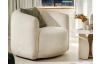 Otočné křeslo Alken, krémovo-béžová látka