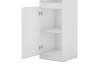 Regál s dvířky Carlos, bílý, šířka 40 cm
